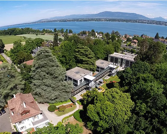 Aerial view of Webster Geneva campus